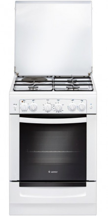 Кухонная плита GEFEST 6110-02 0300, комбинированная, газ-контроль, электроподжиг, подсветка духовки, 3 газовые конфорки, 1 электрическая конфорка, 52 л
