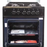 Кухонная плита Vesta Valencia VGE 10-E Чёрный Ex, комбинированная, электроподжиг, 4 газовые конфорки, электрическая духовка, 65 л