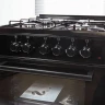 Кухонная плита Vesta Valencia VGE 10-E Чёрный Ex, комбинированная, электроподжиг, 4 газовые конфорки, электрическая духовка, 65 л