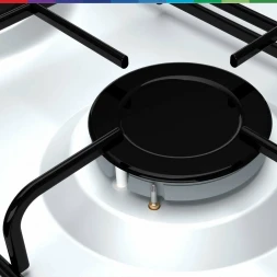 Комбинированная варочная панель Bosch PBY6C2B82Q, 4 конфорки, газ-контроль, электроподжиг, эмалированная сталь