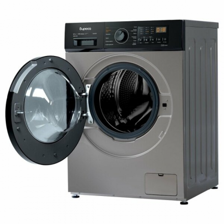 Стирально-сушильная машина Бирюса WMD-SM812/03 B золотой, 8/5 кг, 1200 об/мин, 12 программ, инверторная 