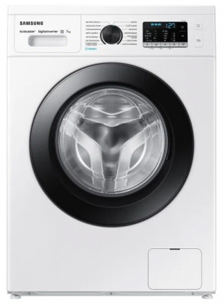 Стиральная машина Samsung WW70AG5S20CELP, белая, 7 кг, 1200об/мин, инверторная, с фронтальной загрузкой, с паром