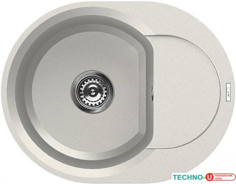 Кухонная мойка Elleci Easy Round 600 Bianco Titano 68