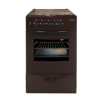 Плита Газовая Лысьва ГП 400 М2С-2у коричневый, стеклянная крышка, стальные решетки, поворотный механизм, традиционная очистка, 4 конфорки, 57 л