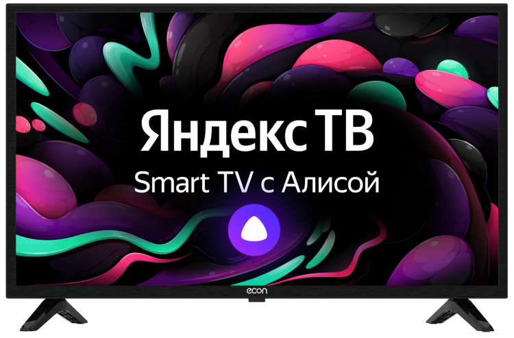 58" Телевизор ECON EX-60US001B LED (2021) на платформе Яндекс.ТВ, черный