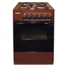 Кухонная плита Лысьва ЭП 411 (коричневый), эмалированная, электрическая, 4 зоны приготовления, выдвижной ящик, 57 л