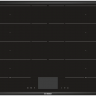 Индукционная варочная панель Bosch PXY875KV1E, цвет панели черный, цвет рамки серебристый