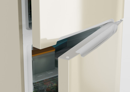 Холодильник Candy CCRN 6200 C, бежевый, 370 л, внешнее покрытие-металл, размораживание - No Frost, 59.5 см х 200 см х 65 см