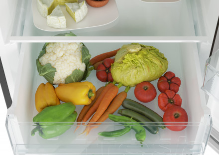 Холодильник Candy CCRN 6200 C, бежевый, 370 л, внешнее покрытие-металл, размораживание - No Frost, 59.5 см х 200 см х 65 см