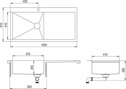 Кухонная мойка Aquasanita Luna LUN 101M-LAW