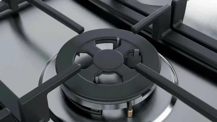 Газовая варочная панель Bosch PGQ7B5B90,конфорок - 5 шт, решетки - чугун, панель - нержавеющая сталь, электроподжиг, газ-контроль, серебристый