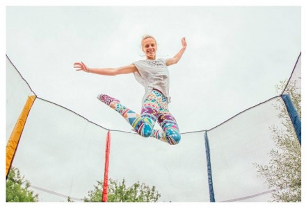 Каркасный батут Sundays Acrobat 430 см - 14ft с сеткой 435х435х253 см