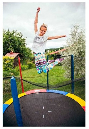 Каркасный батут Sundays Acrobat 430 см - 14ft с сеткой 435х435х253 см