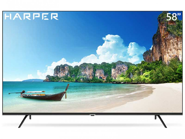 Телевизор HARPER 58U770TS, SMART (Android TV), черный