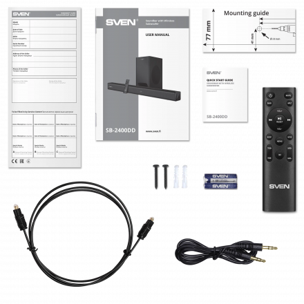 Саундбар SVEN SB-2400DD черный