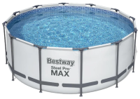 Бассейн Bestway Steel Pro MAX 56420 с набором серый/синий