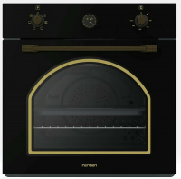 Духовой шкаф электрический встраиваемый NORDEN NRD 6000 BL RUSTIC черный