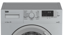 Стиральная машина Beko WSRE6512ZSS, серебристый,  15 программ, 6 кг, 1000 об/мин, с дисплеем