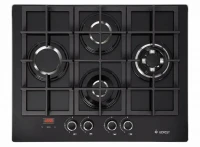 Газовая варочная панель GEFEST ПВГ 2231-02 Р3, конфорок - 4 шт, решетки - чугун, панель - закаленное стекло, электроподжиг, газ-контроль, таймер конфорок, черный 