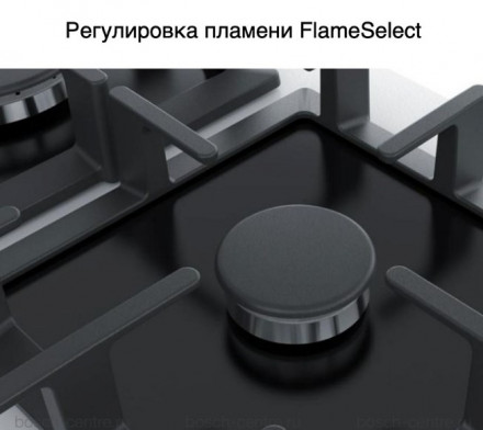 Газовая варочная панель Bosch PPP6A2M90, конфорок - 4 шт, решетки - чугун, панель - закаленное стекло, электроподжиг, газ-контроль, белый 
