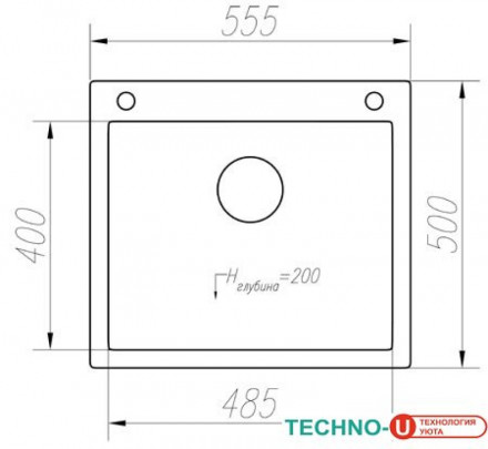 Кухонная мойка Tolero R-111 (черный)