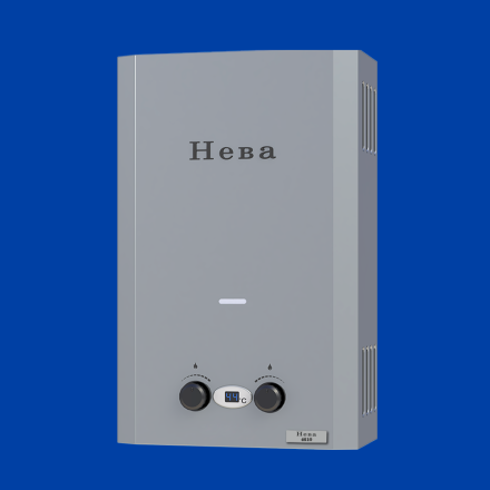 Проточный газовый водонагреватель Neva 4610 белый алюминий проточный бытовой (35416)