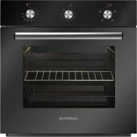 Духовой шкаф Darina 1U BDE 111 701 AT, антрацит/стекло черное,  50 л, эмаль легкой очистки, переключатели поворотные, 4 программы 