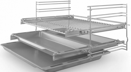 Духовой шкаф Bosch HIJ517YB0R, черный, Serie 6, AquaClean, 10 программ, утапливаемые переключатели, 8 режимов, телескопические направляющие