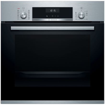 Электрический  духовой шкаф Bosch HIJ517YS0R, Serie 6, нержавеющая сталь, AquaClean, телескопические направляющие, 8 режимов 