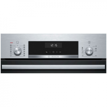 Электрический  духовой шкаф Bosch HIJ517YS0R, Serie 6, нержавеющая сталь, AquaClean, телескопические направляющие, 8 режимов 