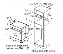 Духовой шкаф Bosch HSG856XC1 черный, Serie 8, 16 режимов, EcoClean, переключатель Control Ring, телескопические направляющие