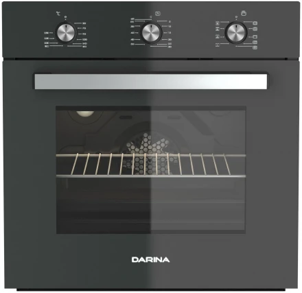 Духовой шкаф Darina 1V5 BDE112 707 B, чёрный, 9 режимов, 65 л, утапливаемые переключатели, электрический 