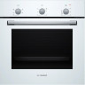 Духовой шкаф Bosch HBF011BV1T электрический, шириной 59.4 см, белый, традиционная очистка