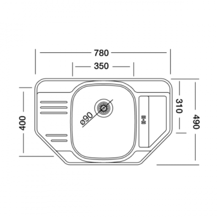 Кухонная мойка Kromevye EC 324 D