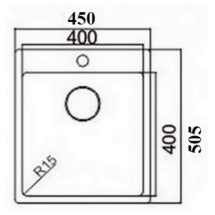 Кухонная мойка Asil AS 381 (полированная, 1 мм)