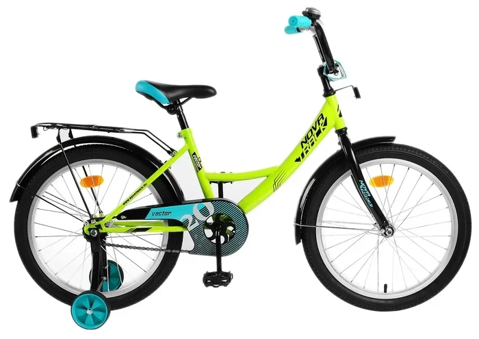 Детский велосипед Novatrack Vector 20 (салатовый/голубой, 2019)