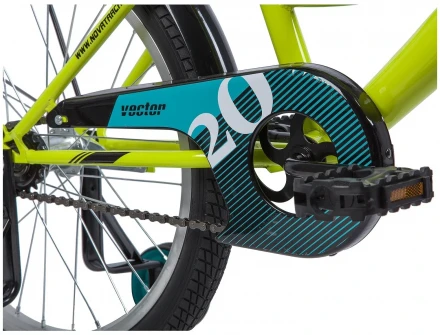 Детский велосипед Novatrack Vector 20 (салатовый/голубой, 2019)