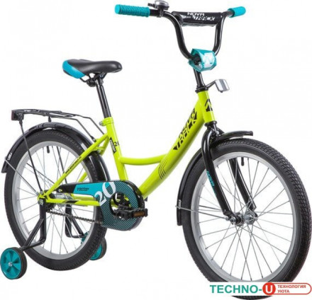 Детский велосипед Novatrack Vector 20 (салатовый/голубой, 2019)
