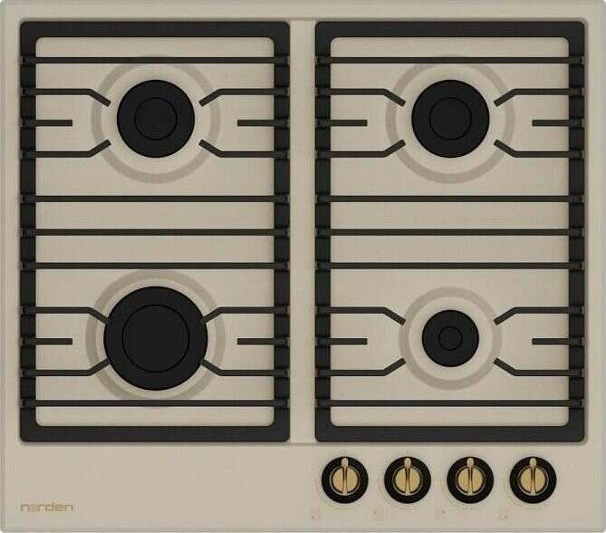 Встраиваемая варочная панель газовая Norden Antique 64G BG RUSTIC FFD бежевый