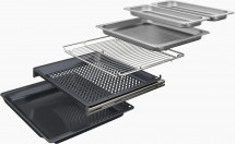 Духовой шкаф Bosch HSG958DB1S электрический, шириной 59.4 см, черный, традиционная очистка