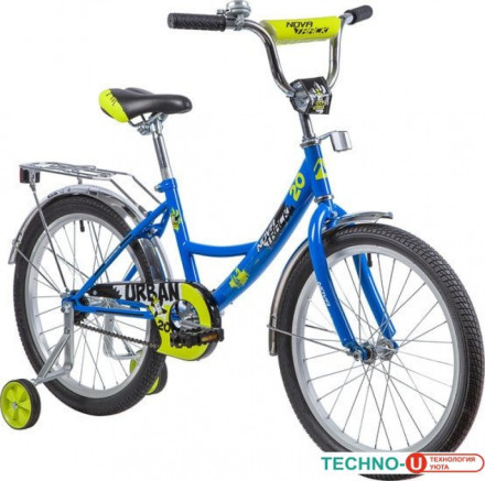 Детский велосипед Novatrack Urban 20 (синий/желтый, 2019)