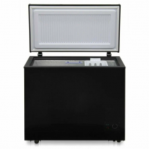 Морозильный ларь с глухой крышкой Бирюса B210KX, черный, механическое управление, 200л, режим замораживания