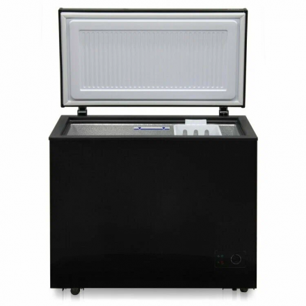 Морозильный ларь с глухой крышкой Бирюса B210KX, черный, механическое управление, 200л, режим замораживания