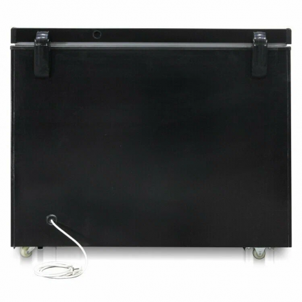 Морозильный ларь с глухой крышкой Бирюса B210KX, черный, механическое управление, 200л, режим замораживания