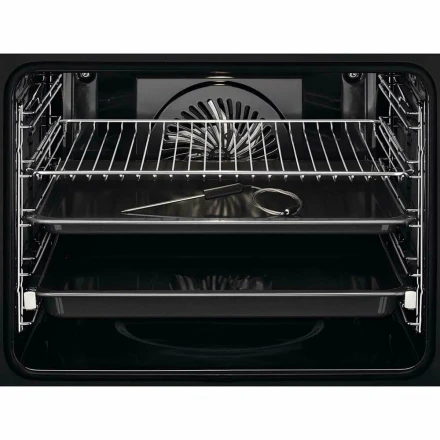 Электрический духовой шкаф Aeg BPE748380B, чёрный, 17 режимов, пиролитическая очистка, 71 л, телескопические направляющие