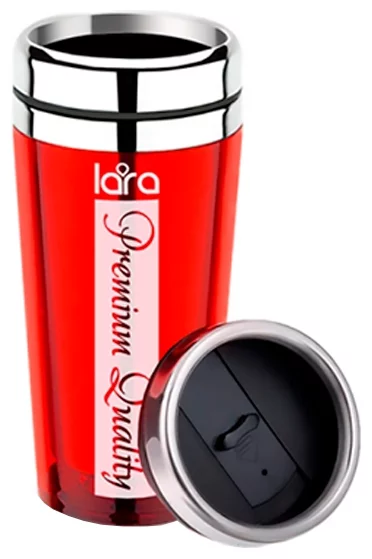 Термокружка Lara LR04-32, 0.5 л, красный