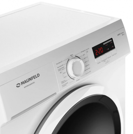 Стиральная машина Maunfeld MFWM106WH05, белая, узкая, 6 кг, 1000 об/мин, 15 режимов, с фронтальной загрузкой