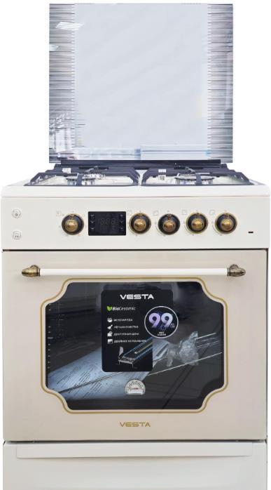 Плита комбинированная VESTA Valencia VGE 6042.1245678 Беж Ret CHU Ex