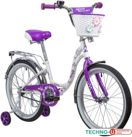 Детский велосипед Novatrack Butterfly 20 (белый/фиолетовый, 2019) 207BUTTERFLY.WVL9