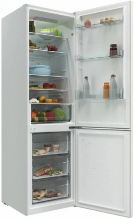 Холодильник CANDY CCRN6200W, No Frost, класс энергоэффективности: A, 409 л